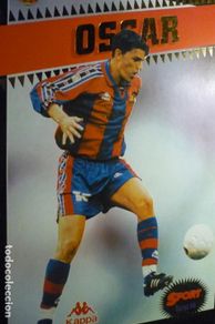 Coleccionismo deportivo: poster cartulina futbol f.c. barcelona oscar